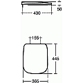 Тоалетна седалка Esedra с плавно затваряне T318101 – Ideal Standard 11.26.261.0212 – миниатюра 1
